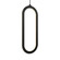 Single Vertical Oblong Pendant 16'' (776|FPD-CC-BK)