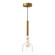 Rise 6-in Brushed Gold/Clear LED Pendant (461|PD30505-BG/CL)
