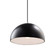 Dome 1-Light Pendant (254|CER-6250-CRB-CROM-BKCD)