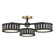 Kendal 29.25'' Vibrant Gold + Black Forged Semi Flush Mount (205|KEN-8300-VG-BF)
