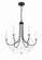 Delilah 6 Light Matte Black Chandelier (205|DEL-90806-MK)