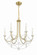 Delilah 6 Light Aged Brass Chandelier (205|DEL-90806-AG)