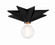 Astro 1 Light Black Flush Mount (205|9230-BK_CEILING)