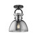 Waldo 9-in Matte Black/Smoked 1 Light Semi Flush Mount (7713|SF411809MBSM)