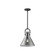 Emerson 11-in Matte Black/Smoked 1 Light Pendant (7713|PD412511MBSM)