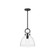 Waldo 11-in Matte Black/Clear Glass 1 Light Pendant (7713|PD411811MBCL)