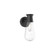 Marcel 5-in Clear Bubble Glass/Textured Black 1 Light Exterior Wall Sconce (7713|EW464001BKCB)