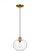 Mela Modern 1-Light Indoor Dimmable Medium Pendant Ceiling Hanging Chandelier Light (7725|TP1211BBS)