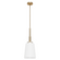 Hunter Nolita Alturas Gold with Cased White Glass 1 Light Pendant Ceiling Light Fixture (4797|19886)