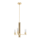 Hunter Gatz Alturas Gold with Clear Glass 3 Light Chandelier Ceiling Light Fixture (4797|19781)