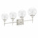 Hunter Xidane Brushed Nickel with Clear Glass 4 Light Bathroom Vanity Wall Light Fixture (4797|19766)