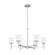 Hunter Xidane Brushed Nickel with Clear Glass 6 Light Chandelier Ceiling Light Fixture (4797|19744)