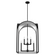 Hunter Dukestown Natural Black Iron and Silver Leaf 8 Light Pendant Ceiling Light Fixture (4797|19736)