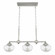 Hunter Saddle Creek Brushed Nickel with Seeded Glass 3 Light Chandelier Ceiling Light Fixture (4797|19489)