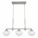 Hunter Saddle Creek Brushed Nickel with Cased White Glass 3 Light Chandelier Ceiling Light Fixture (4797|19488)