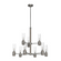 Hunter River Mill Brushed Nickel and Gray Wood with Seeded Glass 9 Light Chandelier Ceiling Light Fi (4797|19479)
