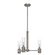 Hunter River Mill Brushed Nickel and Gray Wood with Seeded Glass 3 Light Chandelier Ceiling Light Fi (4797|19473)
