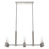 Hunter River Mill Brushed Nickel and Gray Wood with Clear Seeded Glass 6 Light Chandelier Ceiling Li (4797|19471)