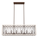 Hunter Chevron Textured Rust and Distressed White with Seeded Glass 6 Light Chandelier Ceiling Light (4797|19374)