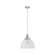Hunter Cypress Grove Brushed Nickel with Clear Holophane Glass 1 Light Pendant Ceiling Light Fixture (4797|19349)