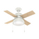 Hunter 36 inch Loki Fresh White Ceiling Fan with LED Light Kit and Pull Chain (4797|59385)