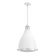 Hunter Bluff View Fresh White and Brushed Nickel with Clear Holophane Glass 3 Light Pendant Ceiling (4797|19213)