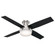 Hunter 52 inch Dempsey Brushed Nickel Low Profile Ceiling Fan with LED Light Kit and Handheld Remote (4797|59241)