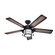 Hunter 54 inch Key Biscayne Weathered Zinc Damp Rated Ceiling Fan with LED Light Kit and Pull Chain (4797|59135)