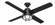 Hunter 54 inch Searow Matte Black WeatherMax Indoor / Outdoor Ceiling Fan with LED Light Kit and Wal (4797|55086)
