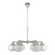 Hunter Saddle Creek Brushed Nickel with Seeded Glass 6 Light Chandelier Ceiling Light Fixture (4797|19064)