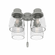 Hunter Original® 4 Light Accessory Fitter and Glass, Matte Silver (4797|99387)
