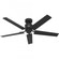 Hunter 52 inch Windbound Matte Black Damp Rated Ceiling Fan and Pull Chain (4797|51459)