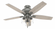 Hunter 52 inch Charlotte Matte Silver Ceiling Fan with LED Light Kit and Pull Chain (4797|50402)