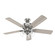 Hunter 52 inch Rosner Brushed Nickel Ceiling Fan with LED Light Kit and Pull Chain (4797|51596)