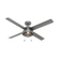 Hunter 52 inch Spring Mill Matte Silver Damp Rated Ceiling Fan with LED Light Kit and Pull Chain (4797|50339)
