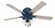 Hunter 52 inch Hartland Indigo Blue Low Profile Ceiling Fan with LED Light Kit and Pull Chain (4797|50312)