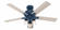 Hunter 52 inch Hartland Indigo Blue Ceiling Fan with LED Light Kit and Pull Chain (4797|50310)