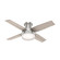Hunter 44 inch Dempsey Brushed Nickel Low Profile Ceiling Fan with LED Light Kit and Handheld Remote (4797|50282)