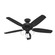 Hunter 52 inch Builder Matte Black Ceiling Fan with LED Light Kit and Pull Chain (4797|52387)