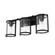 Hunter Astwood Matte Black with Clear Glass 3 Light Bathroom Vanity Wall Light Fixture (4797|48004)