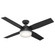 Hunter 52 inch Dempsey Matte Black Ceiling Fan with LED Light Kit and Handheld Remote (4797|52388)
