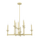 Hunter Briargrove Modern Brass 8 Light Chandelier Ceiling Light Fixture (4797|19053)