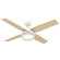 Hunter 52 inch Dempsey Fresh White Ceiling Fan with LED Light Kit and Handheld Remote (4797|59217)