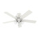 Hunter 52 inch River Ridge Fresh White Damp Rated Ceiling Fan with LED Light Kit and Pull Chain (4797|51365)