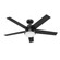 Hunter 52 inch Wi-Fi Aerodyne Matte Black Ceiling Fan with LED Light Kit and Handheld Remote (4797|51314)