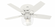 Hunter 44 inch Bennett Matte White Low Profile Ceiling Fan with LED Light Kit and Handheld Remote (4797|50421)