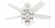 Hunter 44 inch Bennett Matte White Ceiling Fan with LED Light Kit and Handheld Remote (4797|50418)