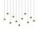 11-Light Rectangle Small LED Pendant (107|2922.14-SML)