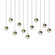 11-Light Rectangle Medium LED Pendant (107|2922.14-MED)