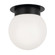 Albers 8.0 Inch 1 Light Flush mount with Opal Glass in Black (10687|52586BK)